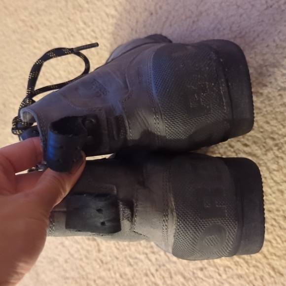 Sorel Ankeny Gray Leather Mid Hiker Boots Men’s Size 8 - Picture 5 of 11